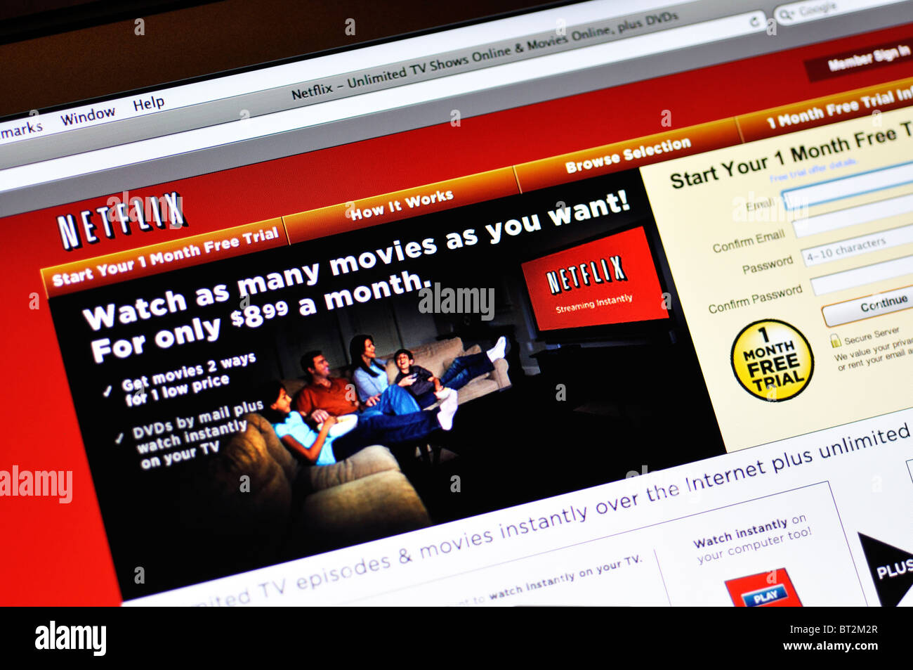 Netflix-website Stockfoto