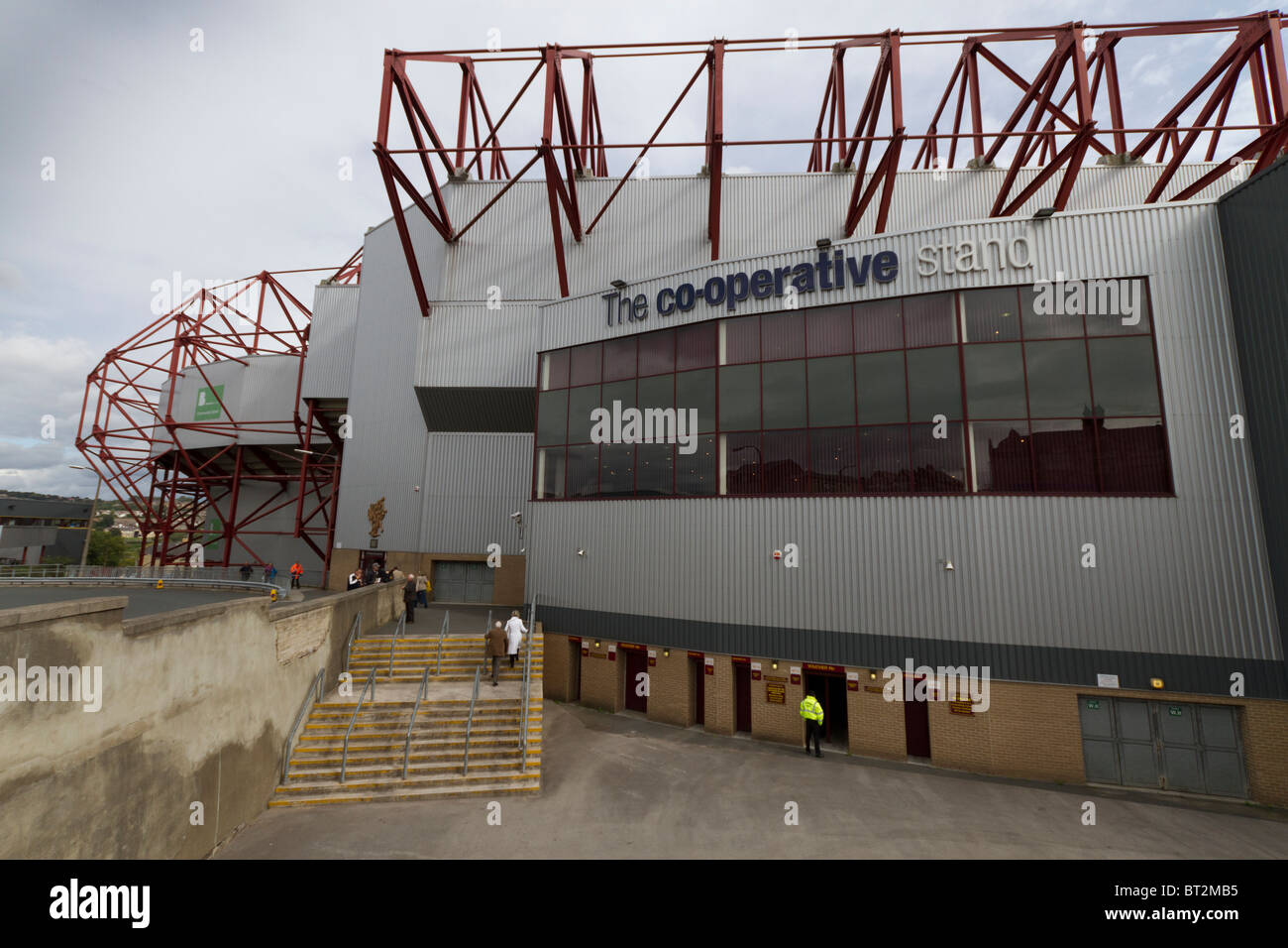 Tal-Parade, Heimat von Bradford City Football Club. Stockfoto