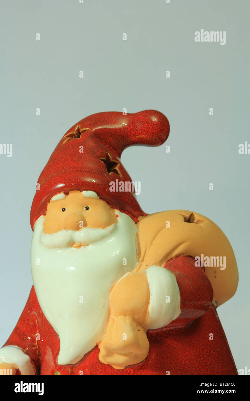 Santa Claus mit Tasche Stockfoto