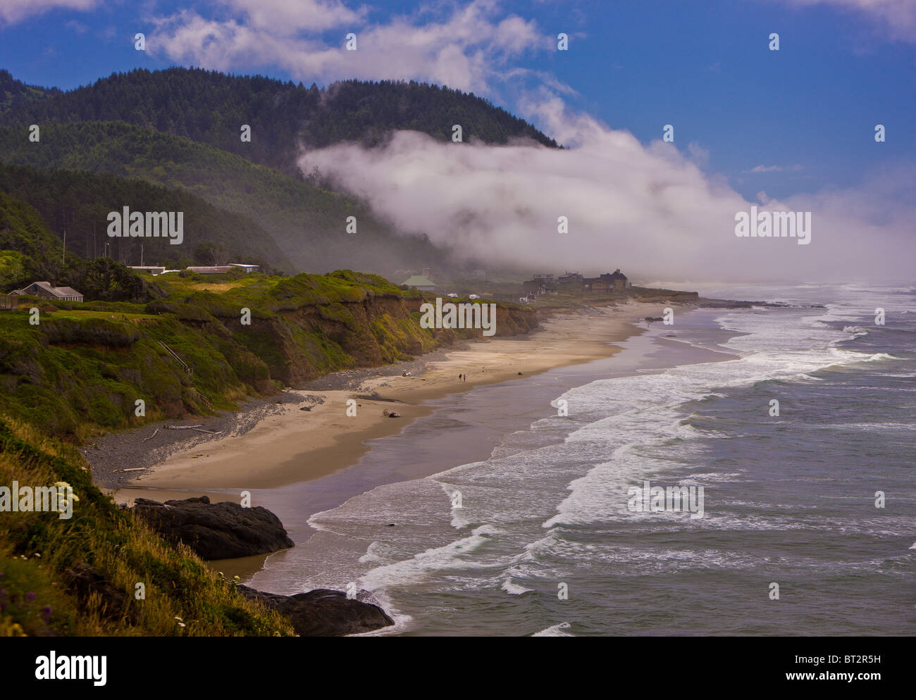 Ruhestand, OREGON, USA - Central Oregon Küste von Brays Point, Cape Perpetua Scenic Area. Stockfoto