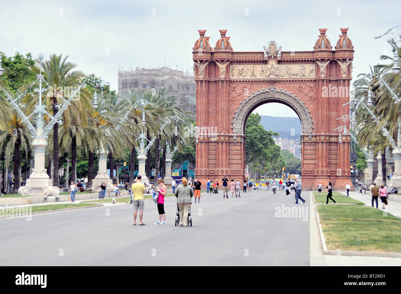 Arc de Triomf, Parc De La Ciutadella Barcelona Spanien Stockfoto