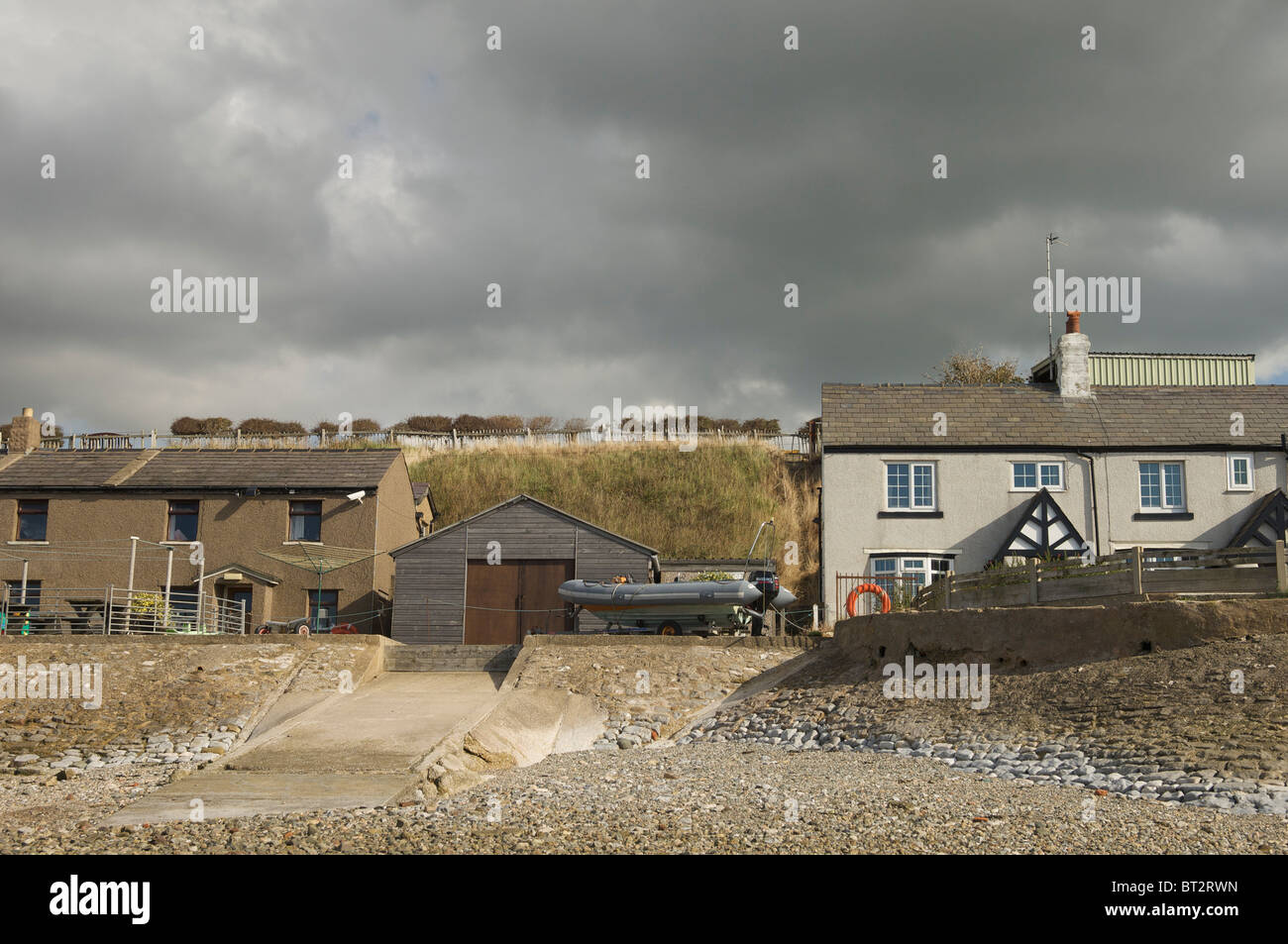 Fishermans Cottages Knott Ende, Lancashire Stockfoto