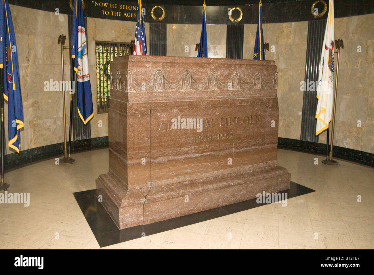 Grabstätte von Präsident Abraham Lincoln, Oak Ridge Cemetery in Springfield, Illinois, Vereinigte Staaten Stockfoto