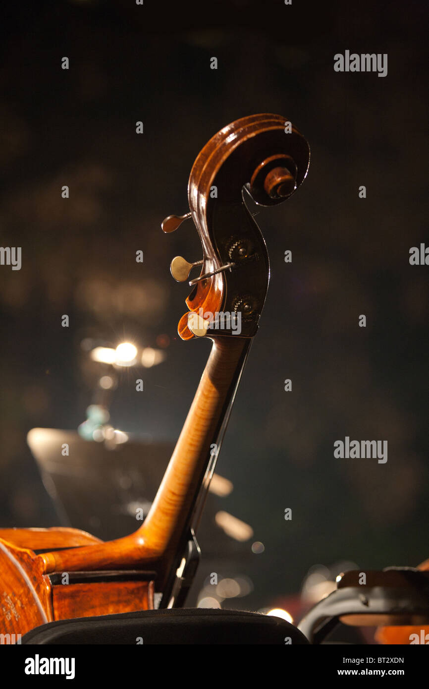 Teil der Vintage cello Stockfoto