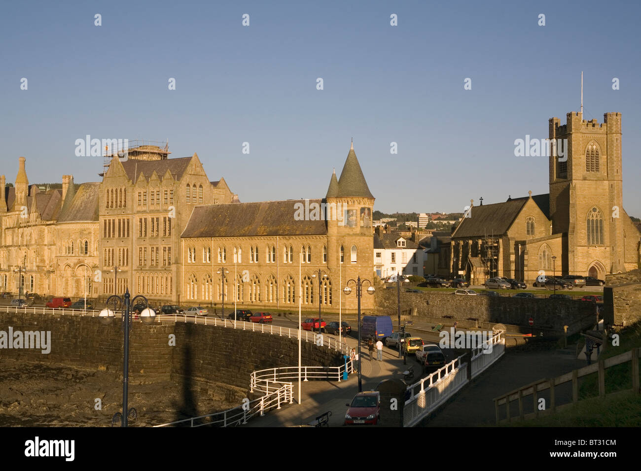Wales Dyfed Aberystwyth University & St.Michael Kirche Stockfoto