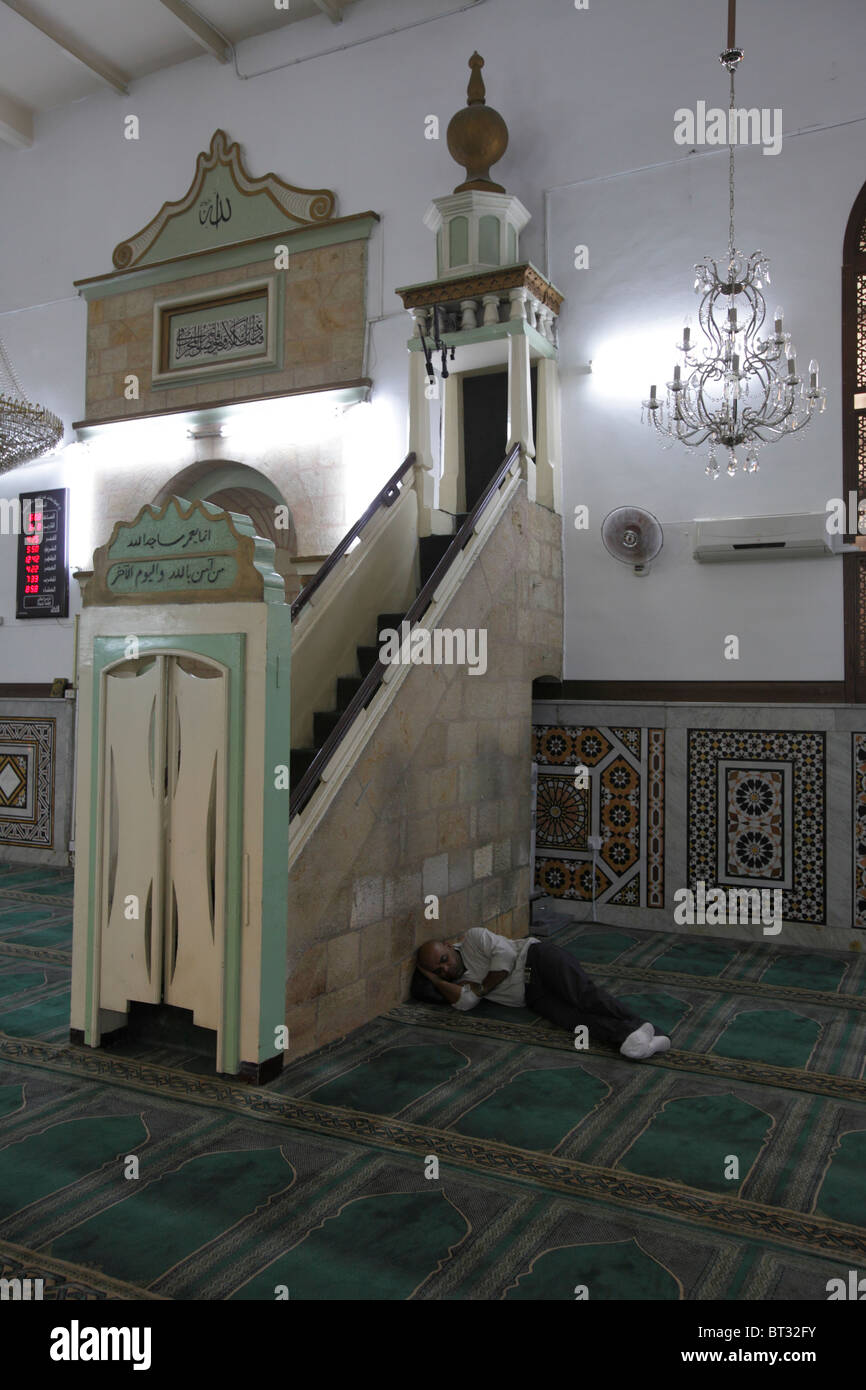 Die Kanzel in the King Hussein Mosque, Amman, Jordanien Stockfoto