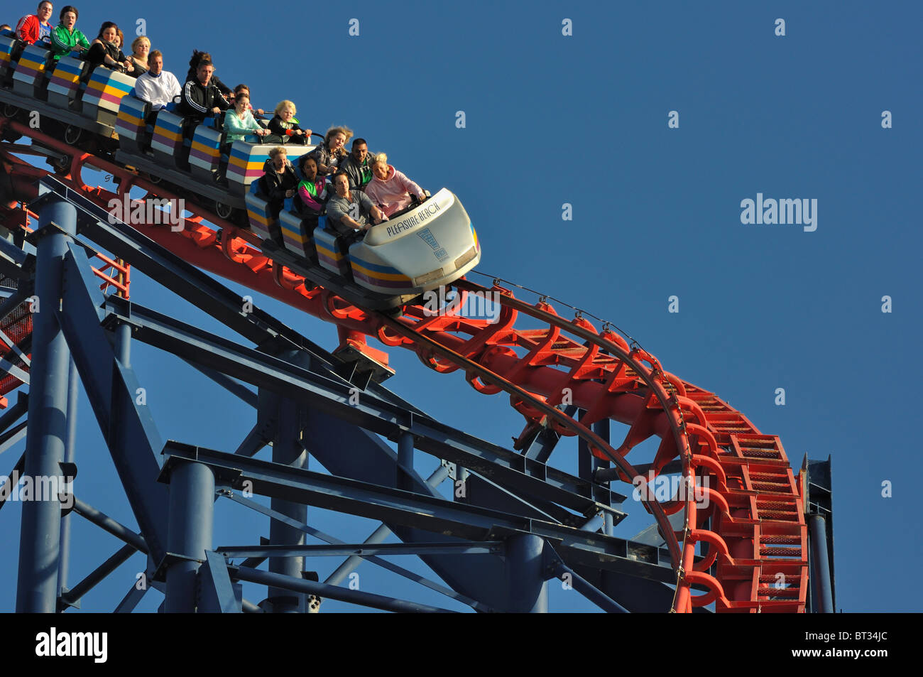 Der Big One Roller Coaster Blackpool Pleasure Beach Stockfoto