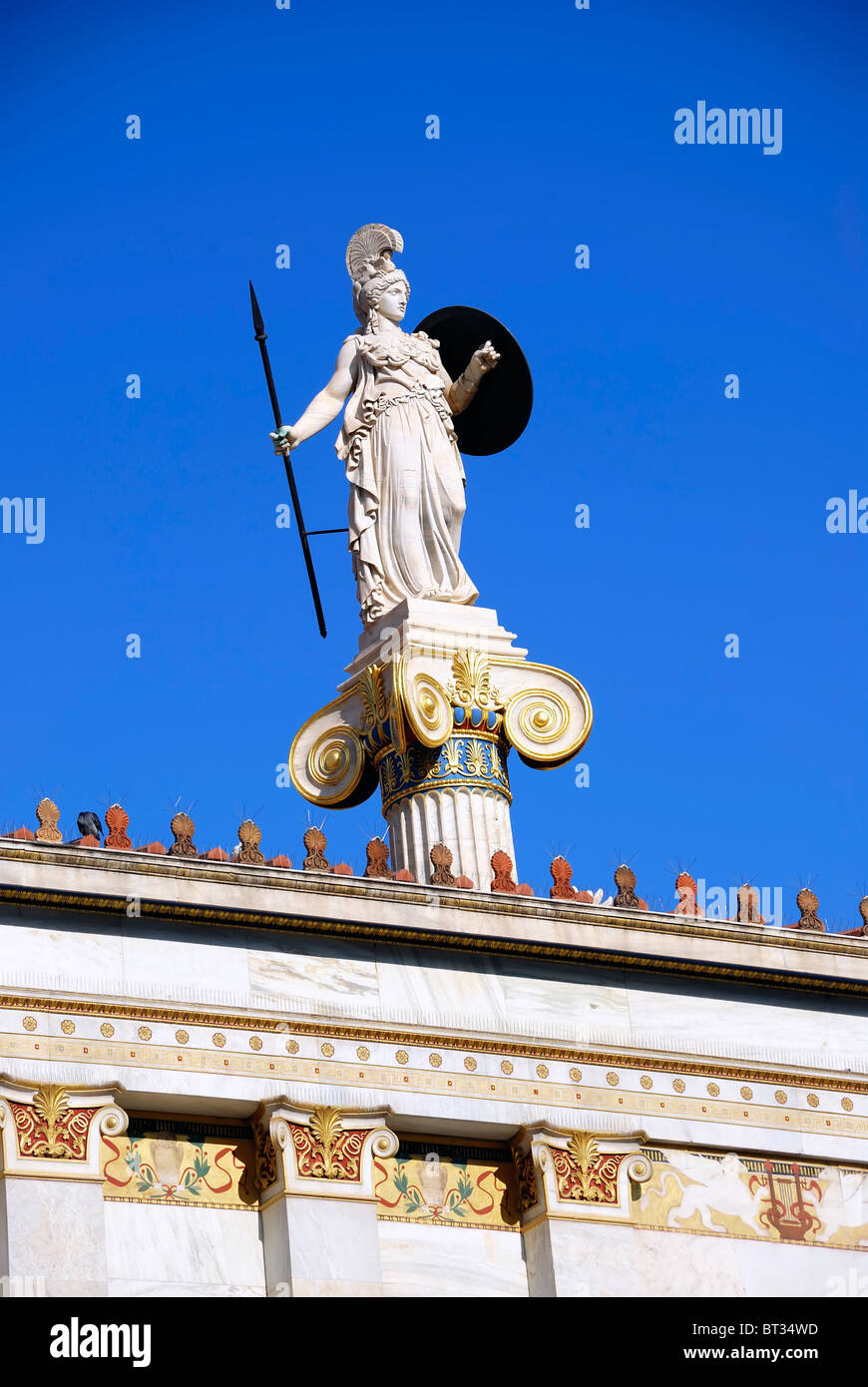 Statue der Athene (Minerva) (Athen, Griechenland) Stockfoto