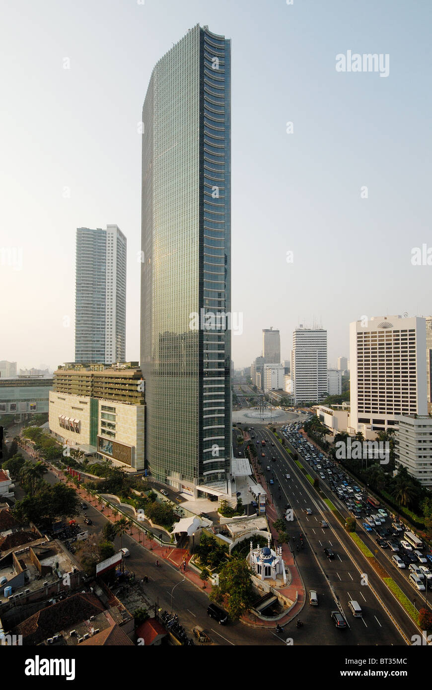 BCA Tower-Gebäude in Jakarta, Indonesien, Bürogebäude mit hohem Risiko Stockfoto