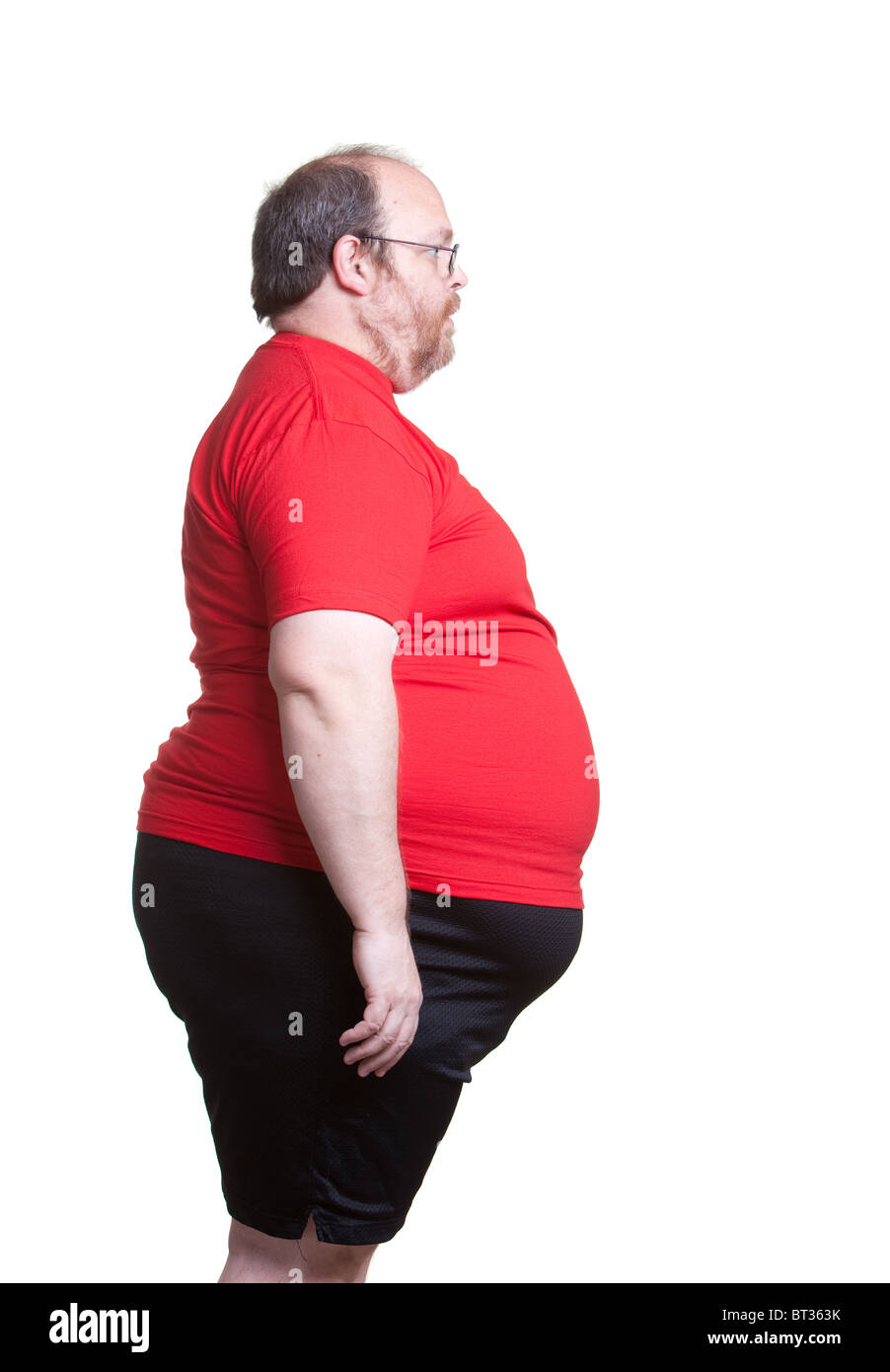 Übergewichtige Menschen 400 lbs - rechts Stockfoto