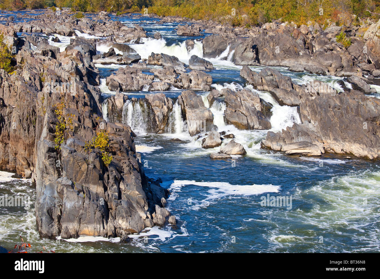 Potomac River Nationalpark Great Falls, Virginia Stockfoto