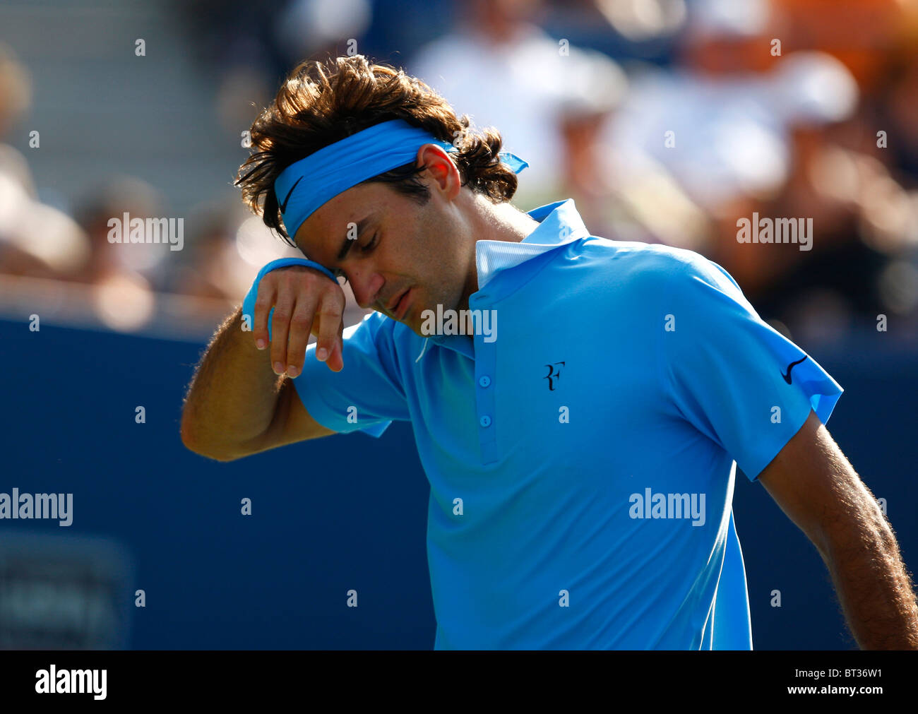 Roger Federer der Schweiz auf der 2010 US Open Stockfoto