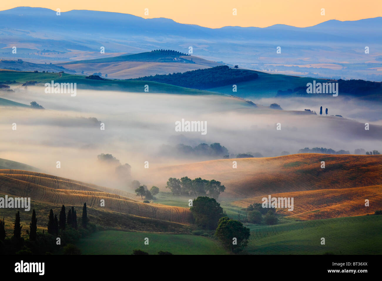 Val d ' Orcia in der Provinz Italiens Tuscany Stockfoto