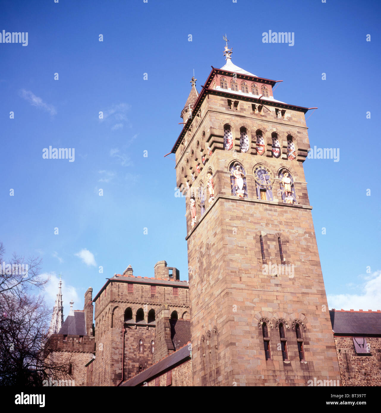 Schloss von Cardiff, Wales Stockfoto