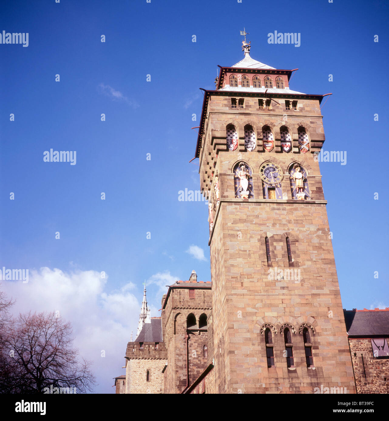 Schloss von Cardiff, Wales Stockfoto
