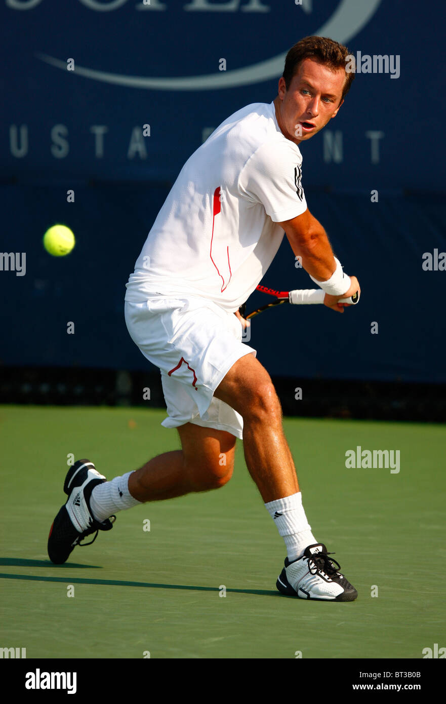 Philipp Kohlschreiber Deutschlands in Aktion bei den US Open 2010 Stockfoto