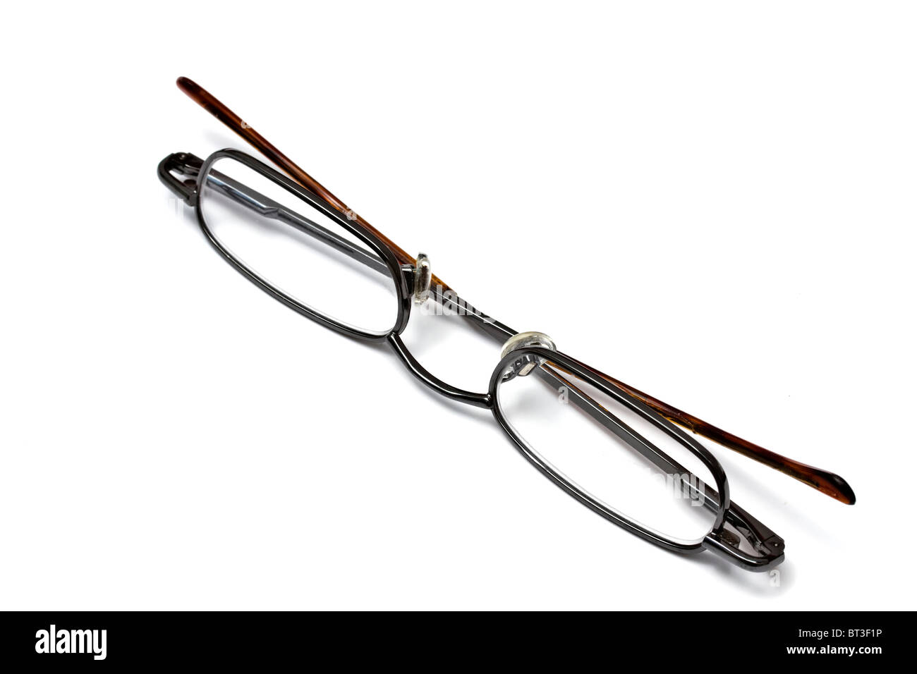 Lesebrille isoliert auf weißem Hintergrund Stockfoto