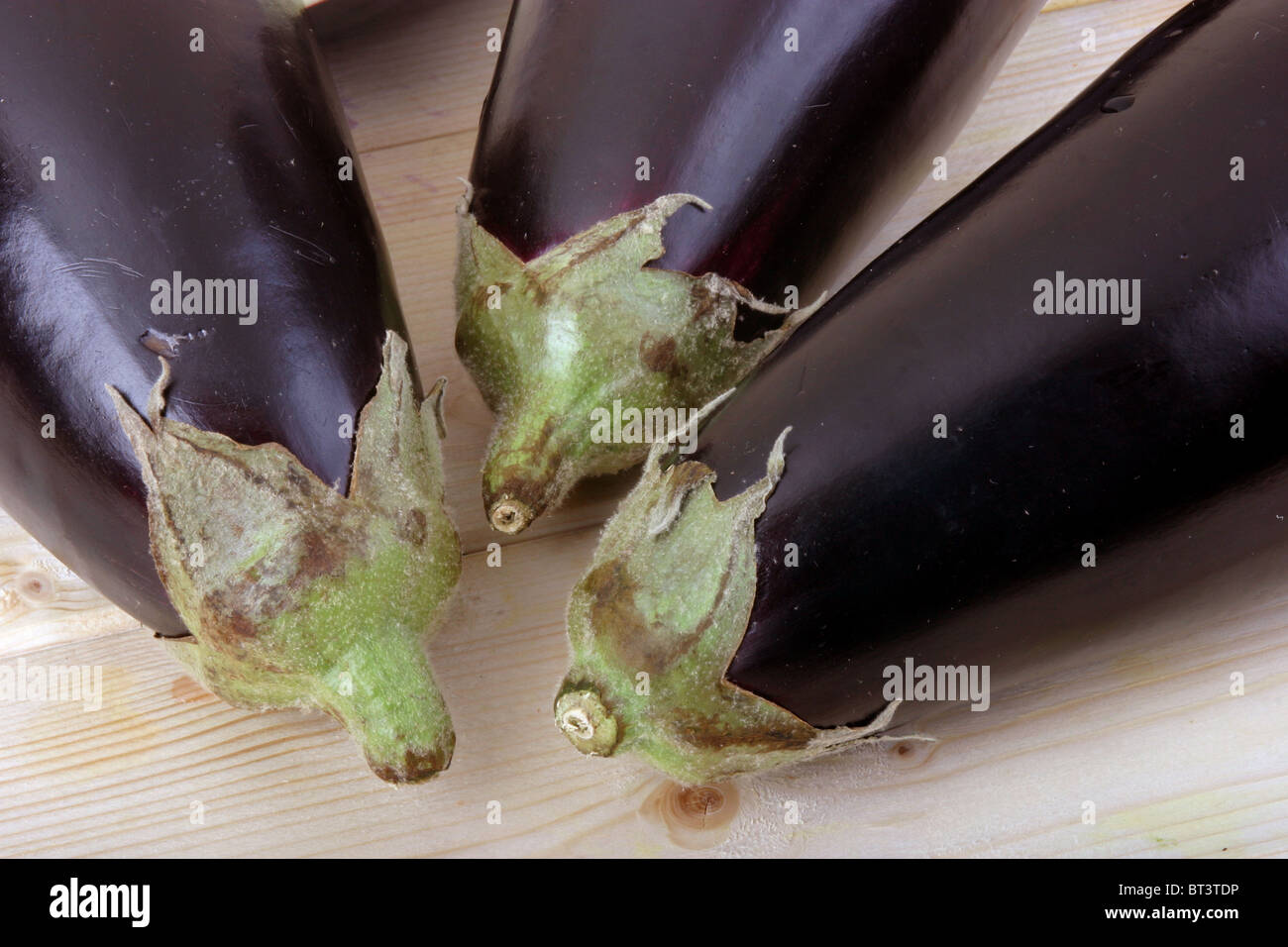 Auberginen Stockfoto