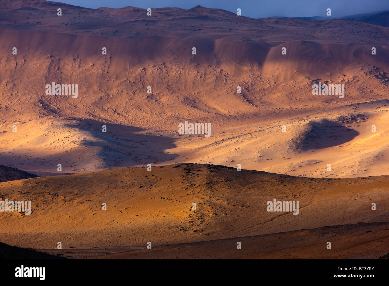 Atacama-Wüste Chiles bei Sonnenaufgang Stockfoto