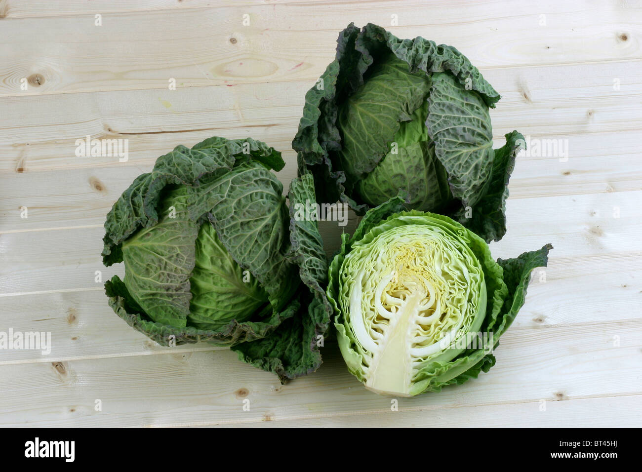 Savoy-Kohl Stockfoto