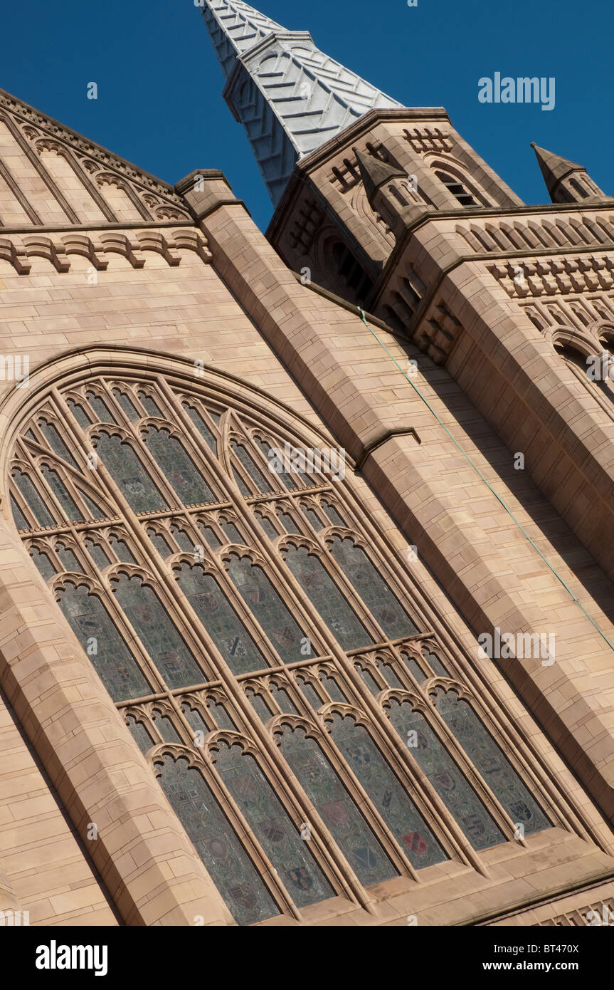 Architekturdetail des Whitworth Hall, Oxford Road, University of Manchester. Stockfoto