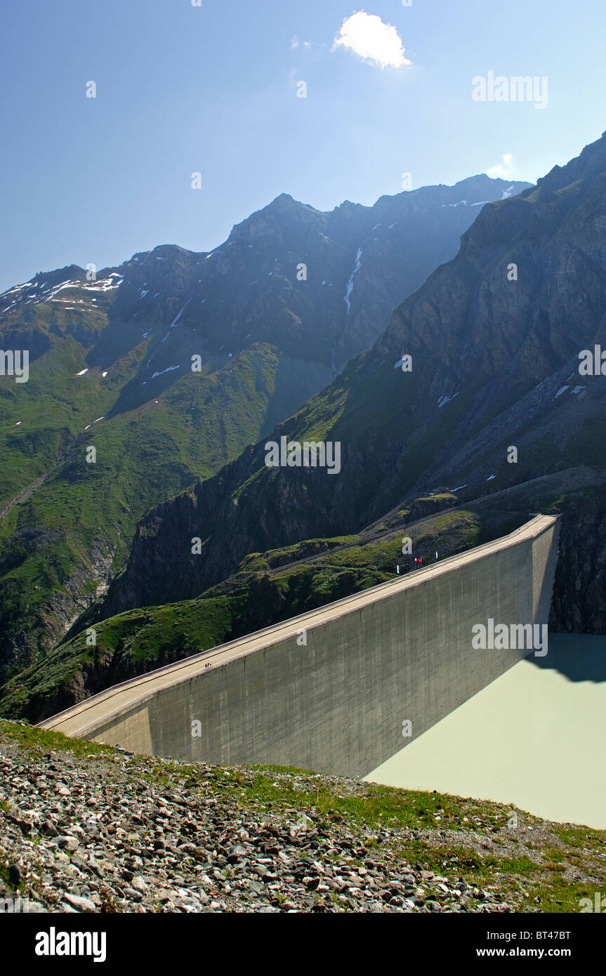 Schwerkraft Staudamm Grande Dixence, Val Hérens Valley, Wallis, Schweiz Stockfoto