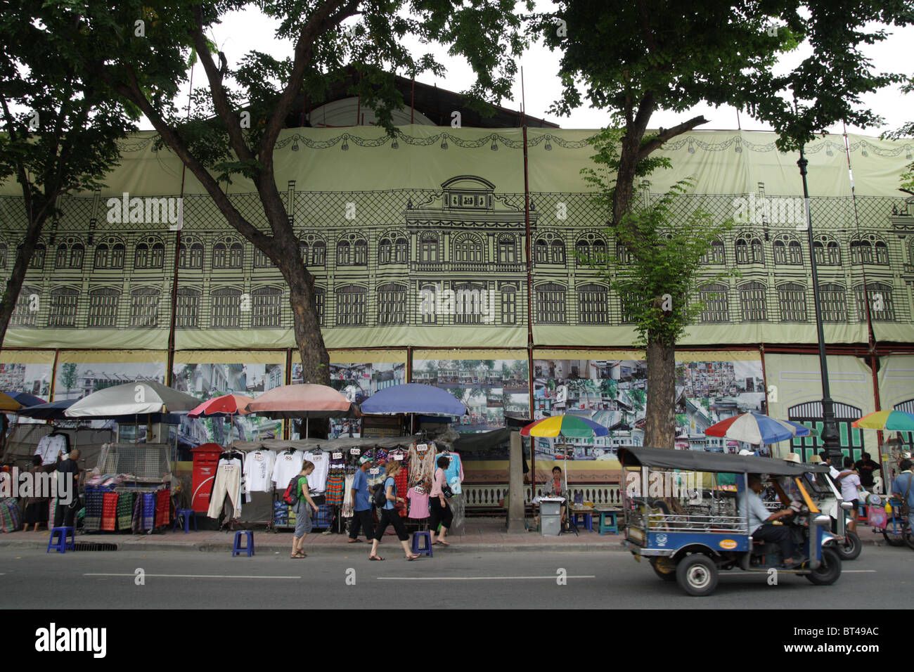 Alte Gebäude wieder aufzubauen in Bangkok Stockfoto