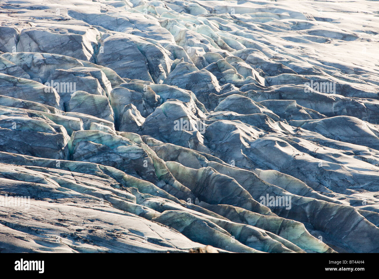 Die Skaftafellsjökull Gletscher. Wie alle isländischen Gletscher ist es schnell durch den Klimawandel zurück. Stockfoto