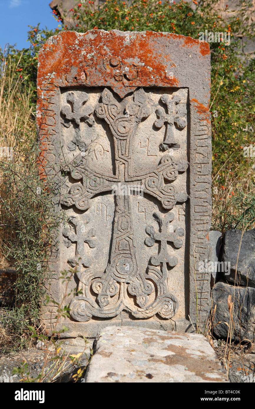 Armenischen Kreuzstein Stockfoto
