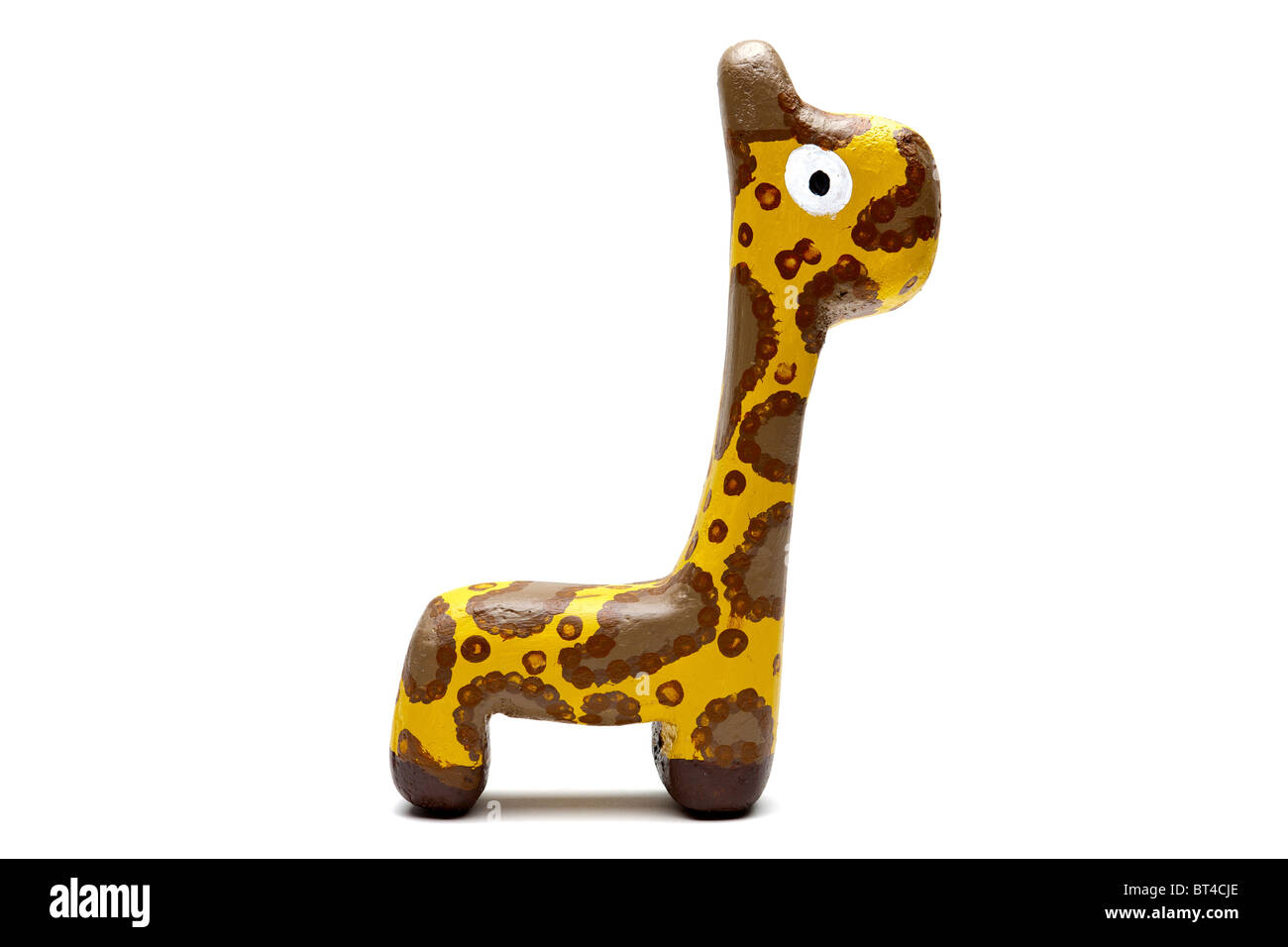 Geschnitzte Holz Giraffe. Stockfoto