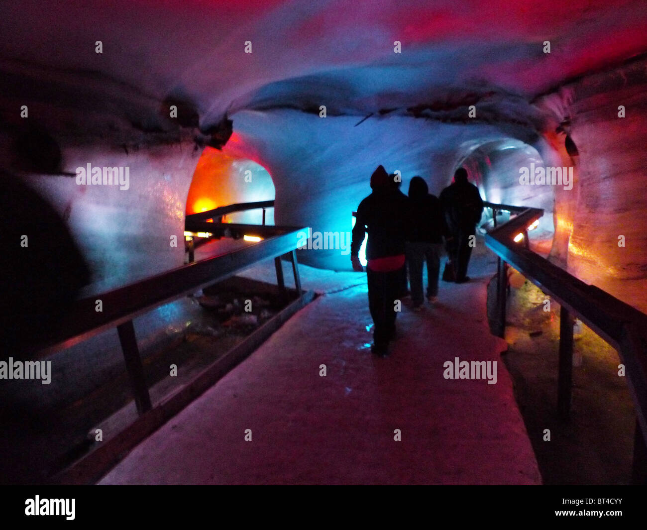 Reise Tour Tourismus Urlaub Besuch erkunden siehe Website Anblick Stadt Land Europa Eishöhle, Mer de glace, Frankreich Stockfoto