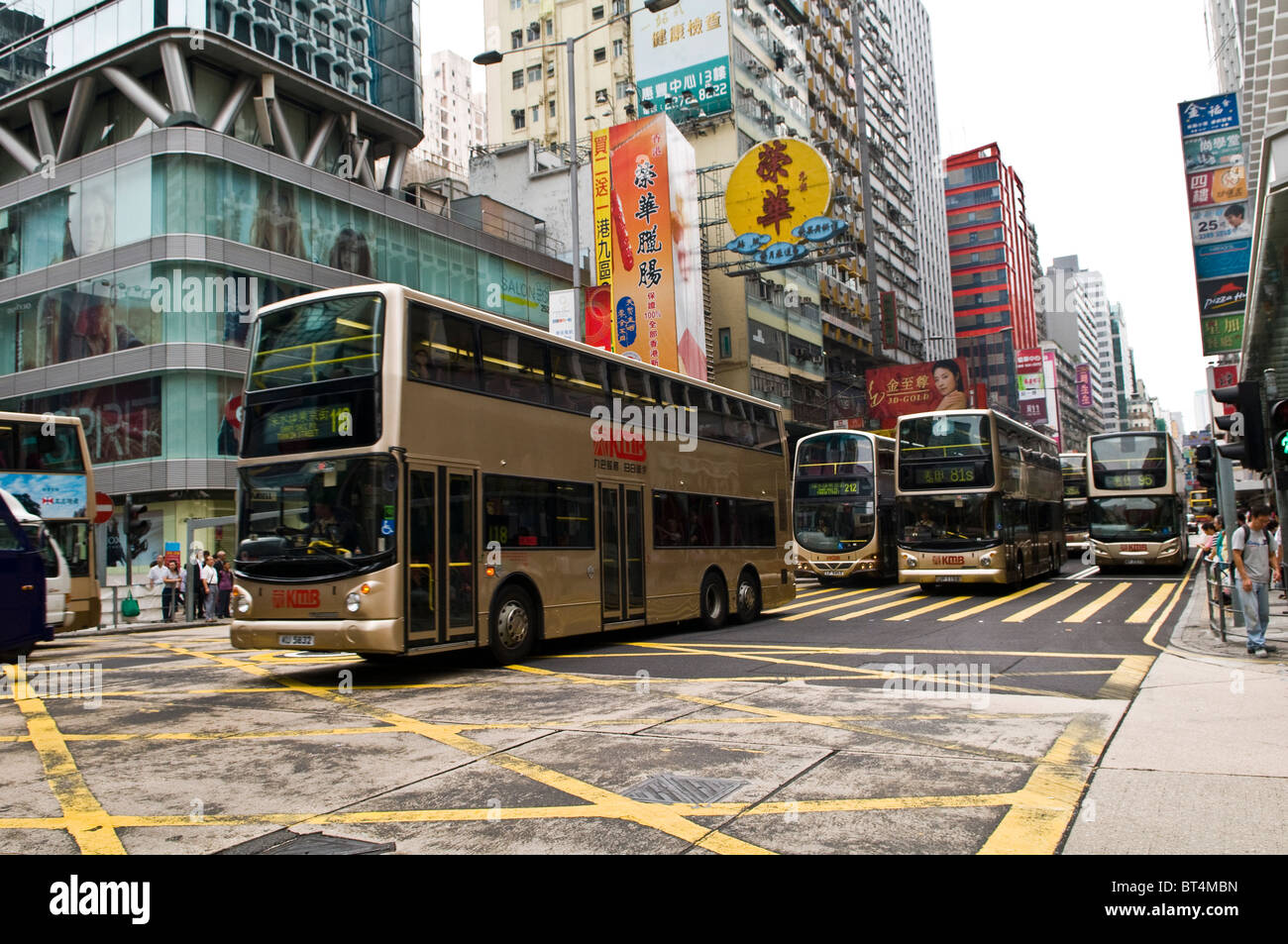 Nathan Road in Kowloon, Hongkong. Stockfoto