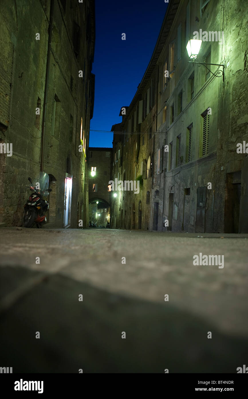 Straßenansicht in Siena, Italien Stockfoto