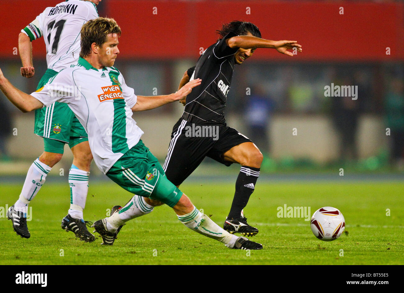 SK Rapid verliert 1:2 gegen Besiktas Istanbul in einem UEFA-Champions-League am 30. September 2010 in Wien, Österreich. Stockfoto