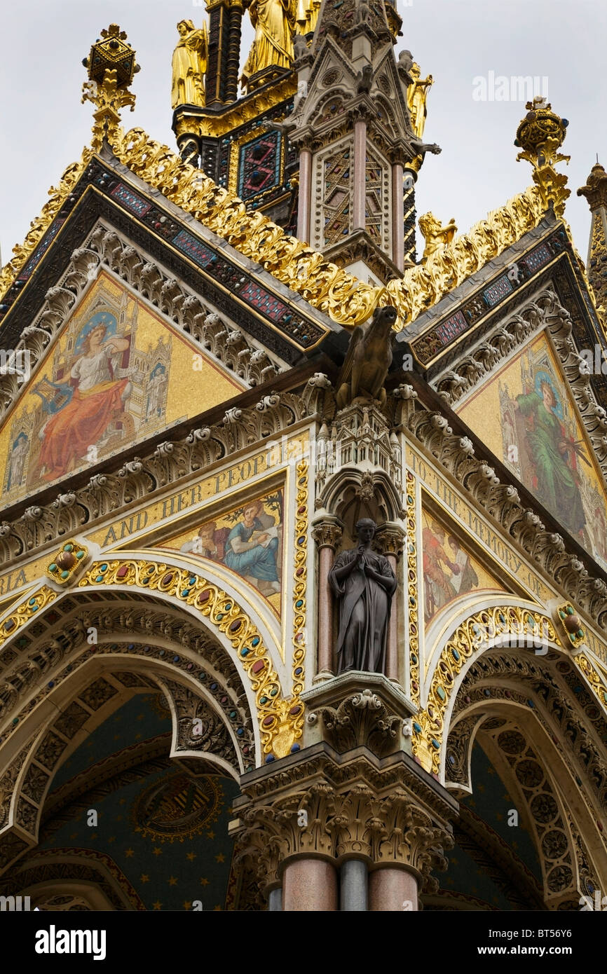 Das Albert Memorial, London. Stockfoto