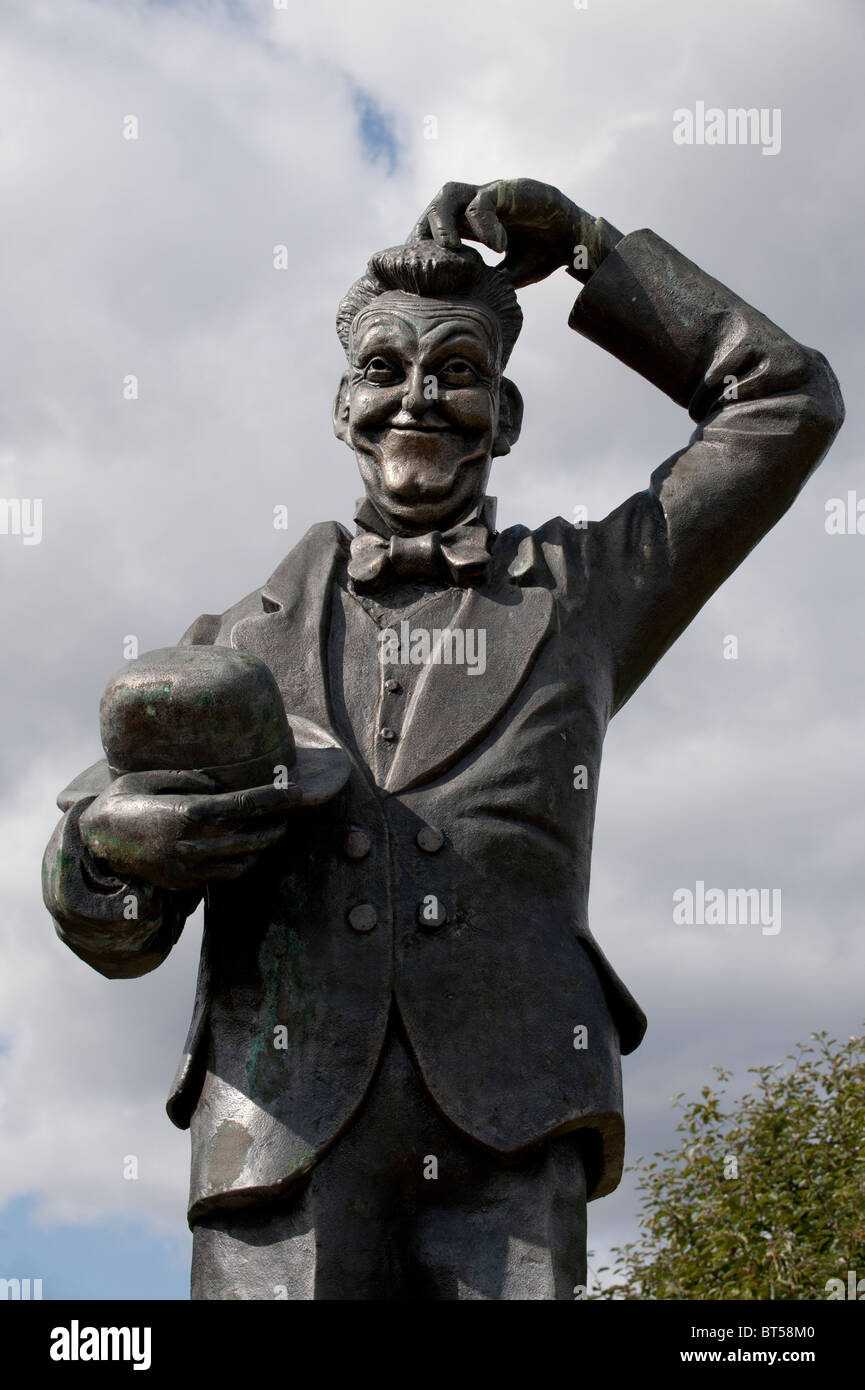Statue von Stan Laurel in North Shields Stockfoto