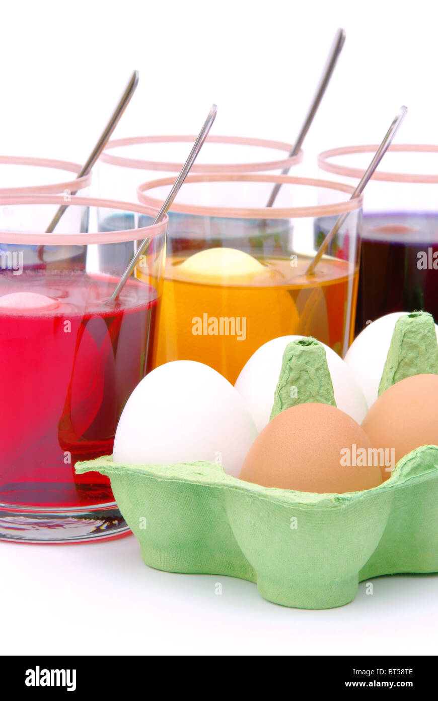 Ostereier Färben - Eiern Ostern Farbe 05 Stockfoto