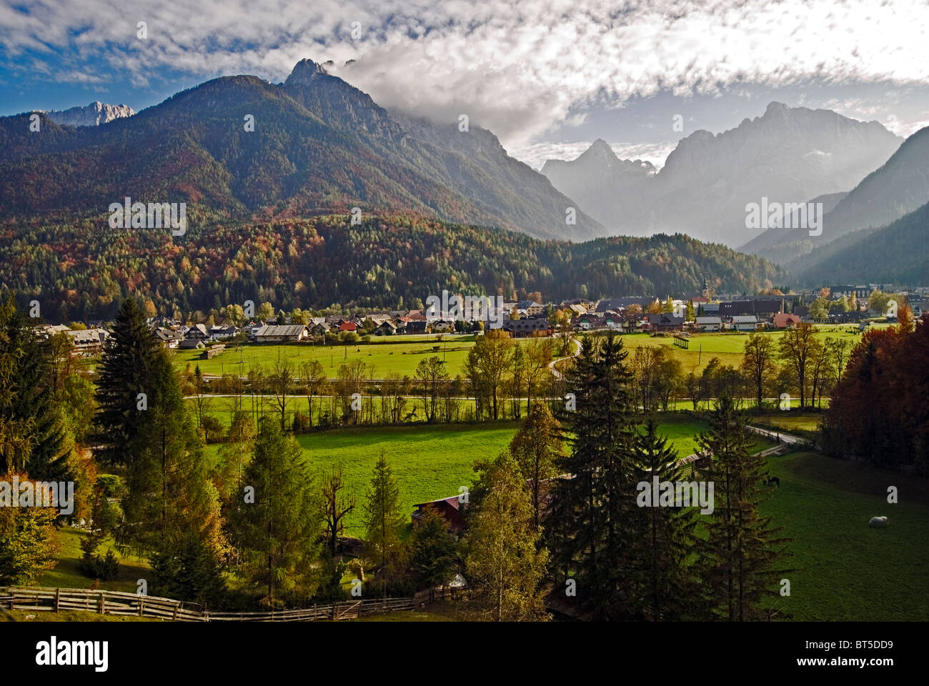 Kranjska Gora Slowenien Stockfoto