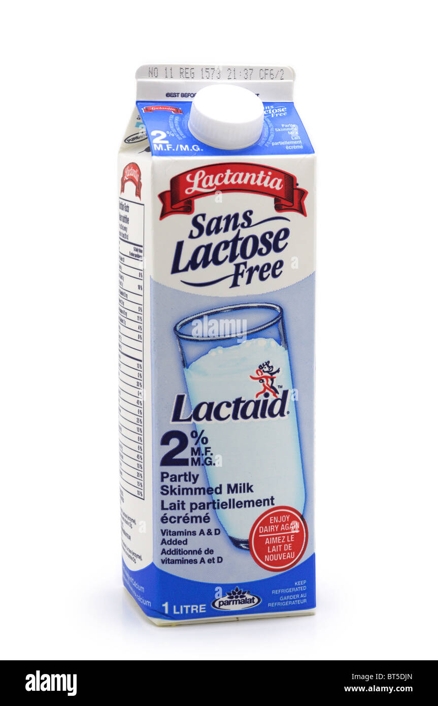 Laktose freie Milch Stockfoto