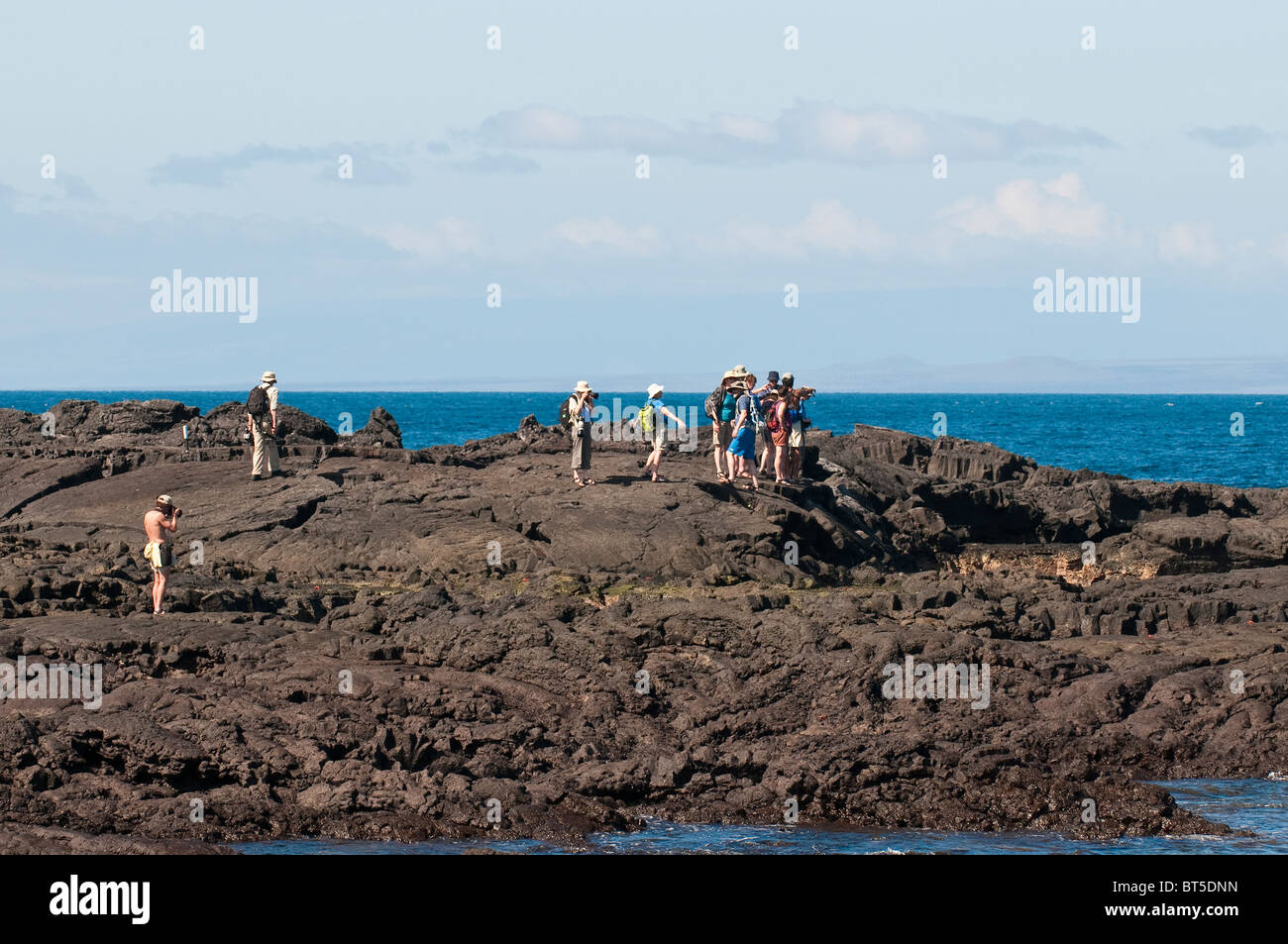 Galapagos-Inseln, Ecuador. Hafen Egas (James Bay) Isla Santiago (Insel Santiago). Stockfoto