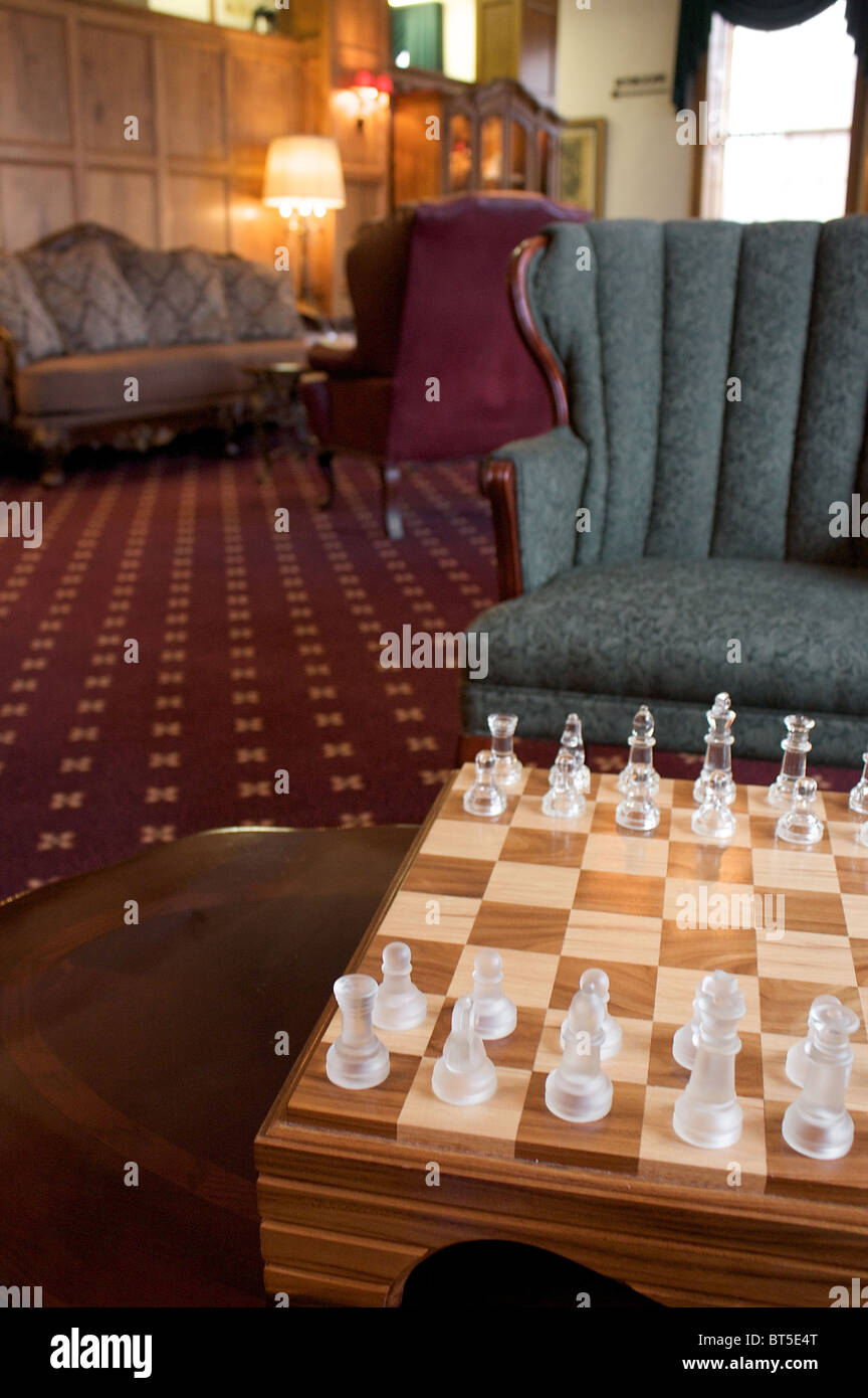 In der Lobby des historischen Boulder Dam Hotel, erbaut in den 1930er Jahren beim Bau des Hoover Dam Stockfoto