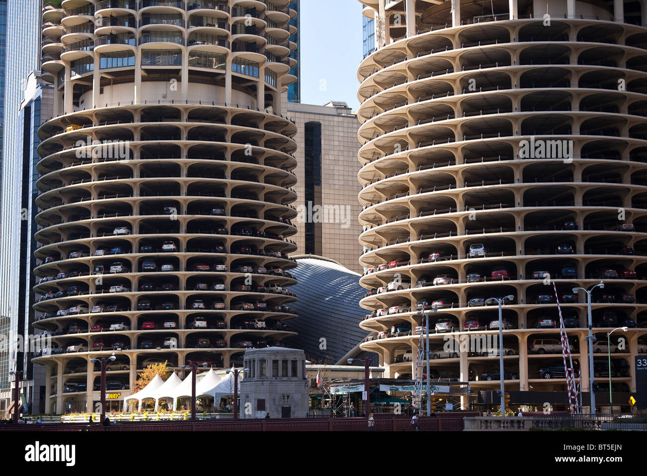Marina City Towers at 300 N. State Street Chicago, IL, USA. Stockfoto