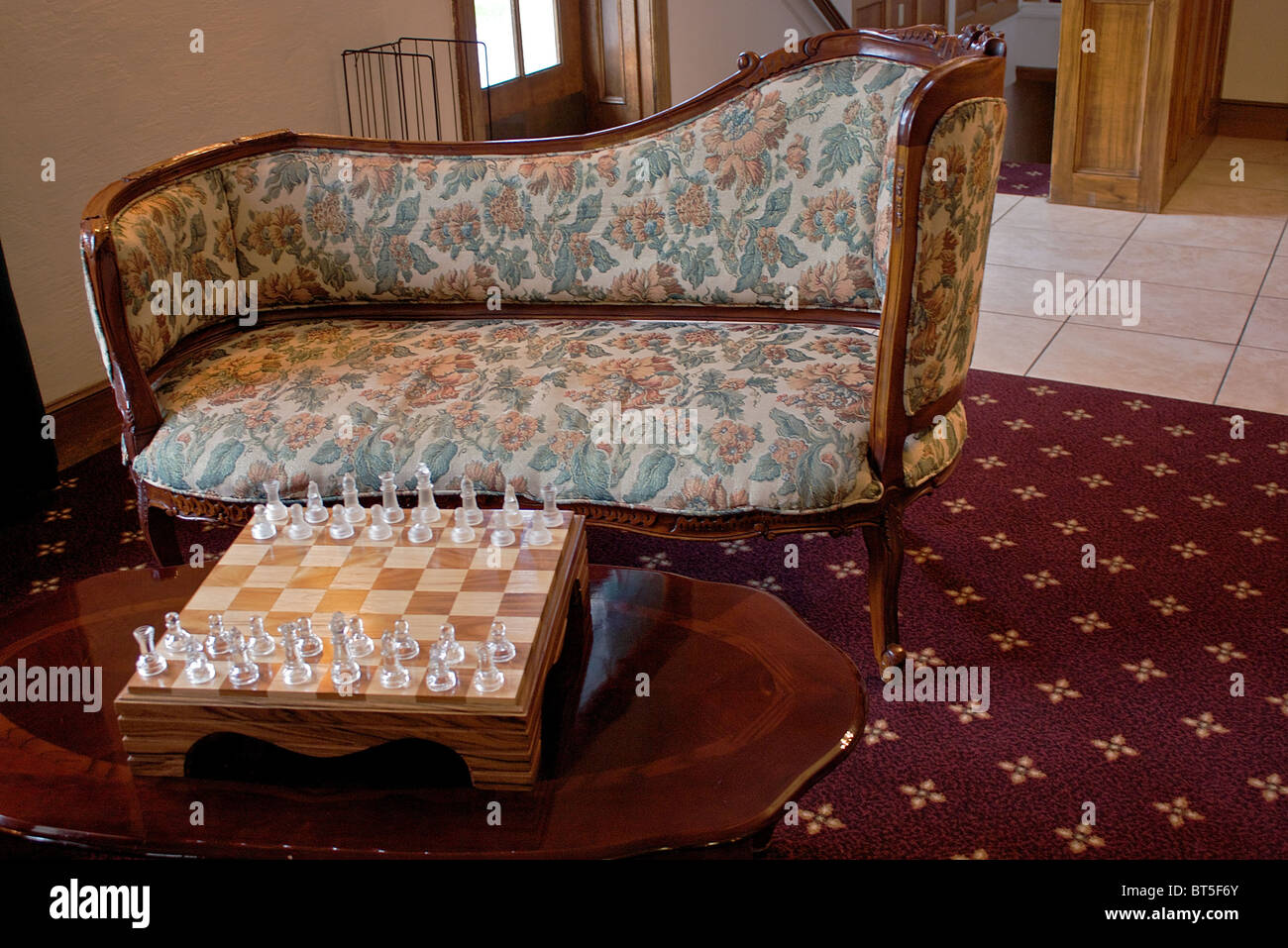 In der Lobby des historischen Boulder Dam Hotel, erbaut in den 1930er Jahren beim Bau des Hoover Dam Stockfoto