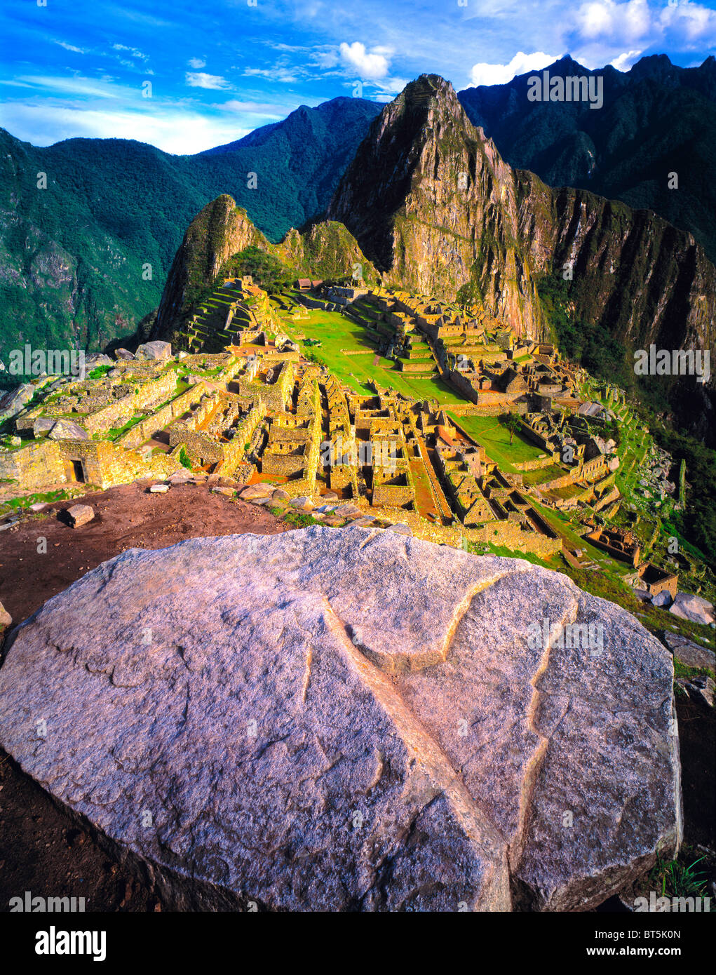 Machu Picchu, Anden, Peru, Machu Picchu Nationalpark, verlor die Stadt von den Inkas/Inka-Trail, Urubamba Fluss entdeckten 1 Stockfoto