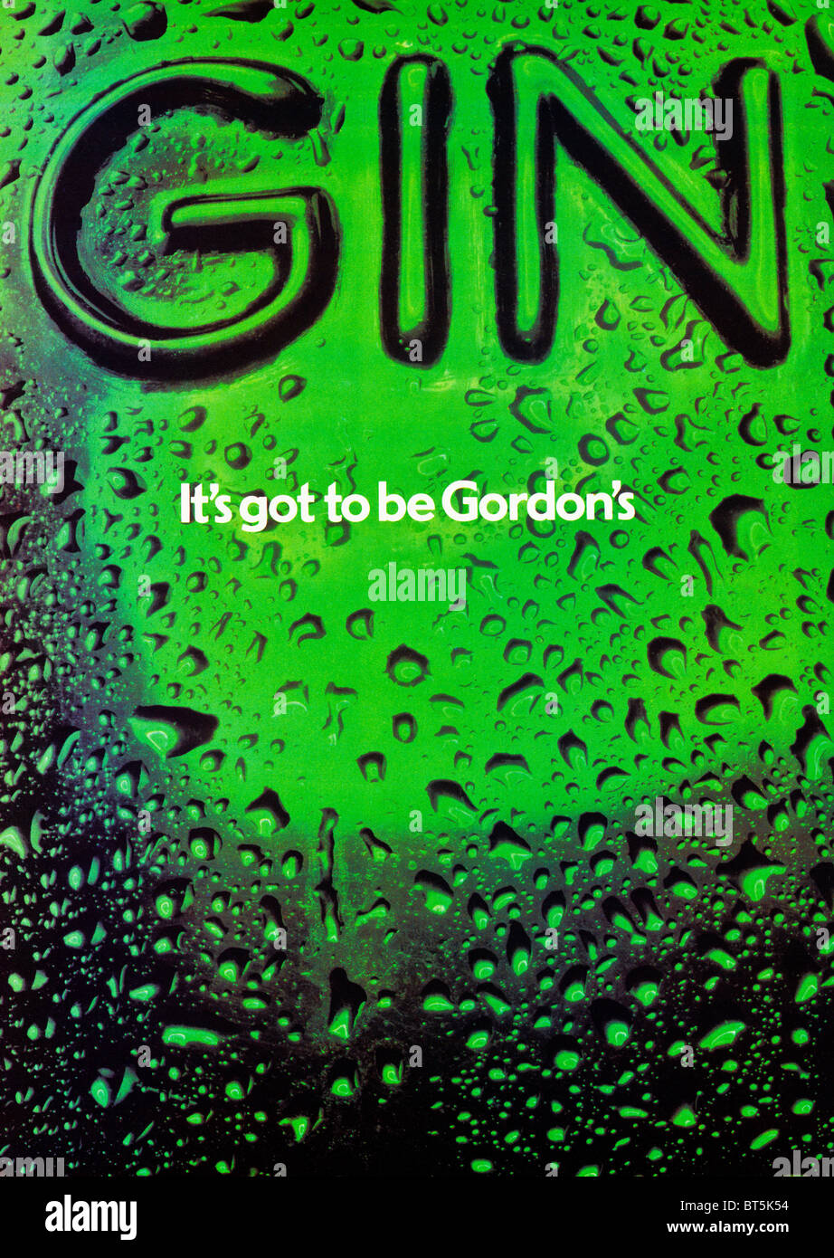 Klassische Anzeige für Gordon's Gin im Magazin vom September 1979 Stockfoto