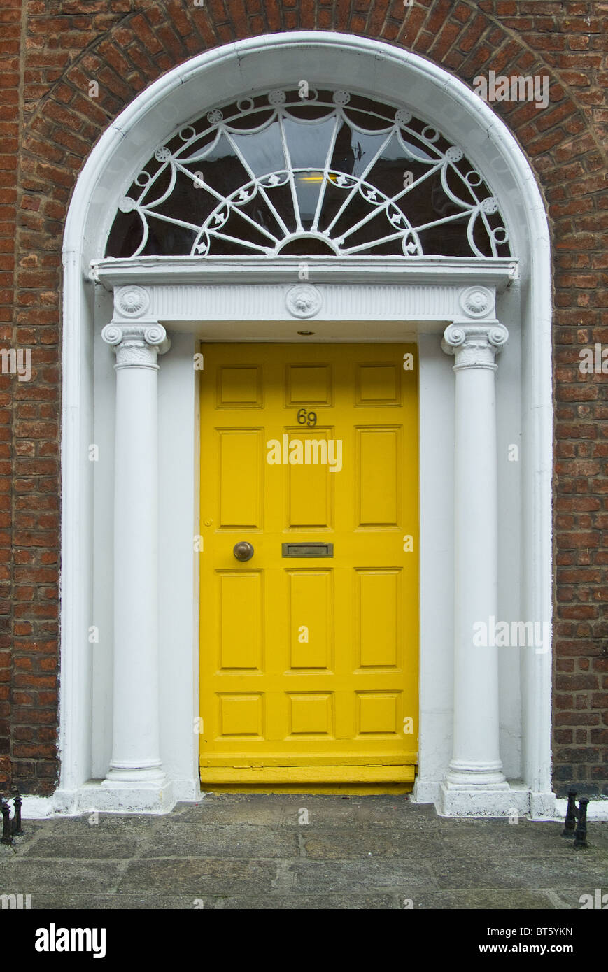 Haustüre Dublin Irland georgischen Südterrasse Eingang Stockfoto