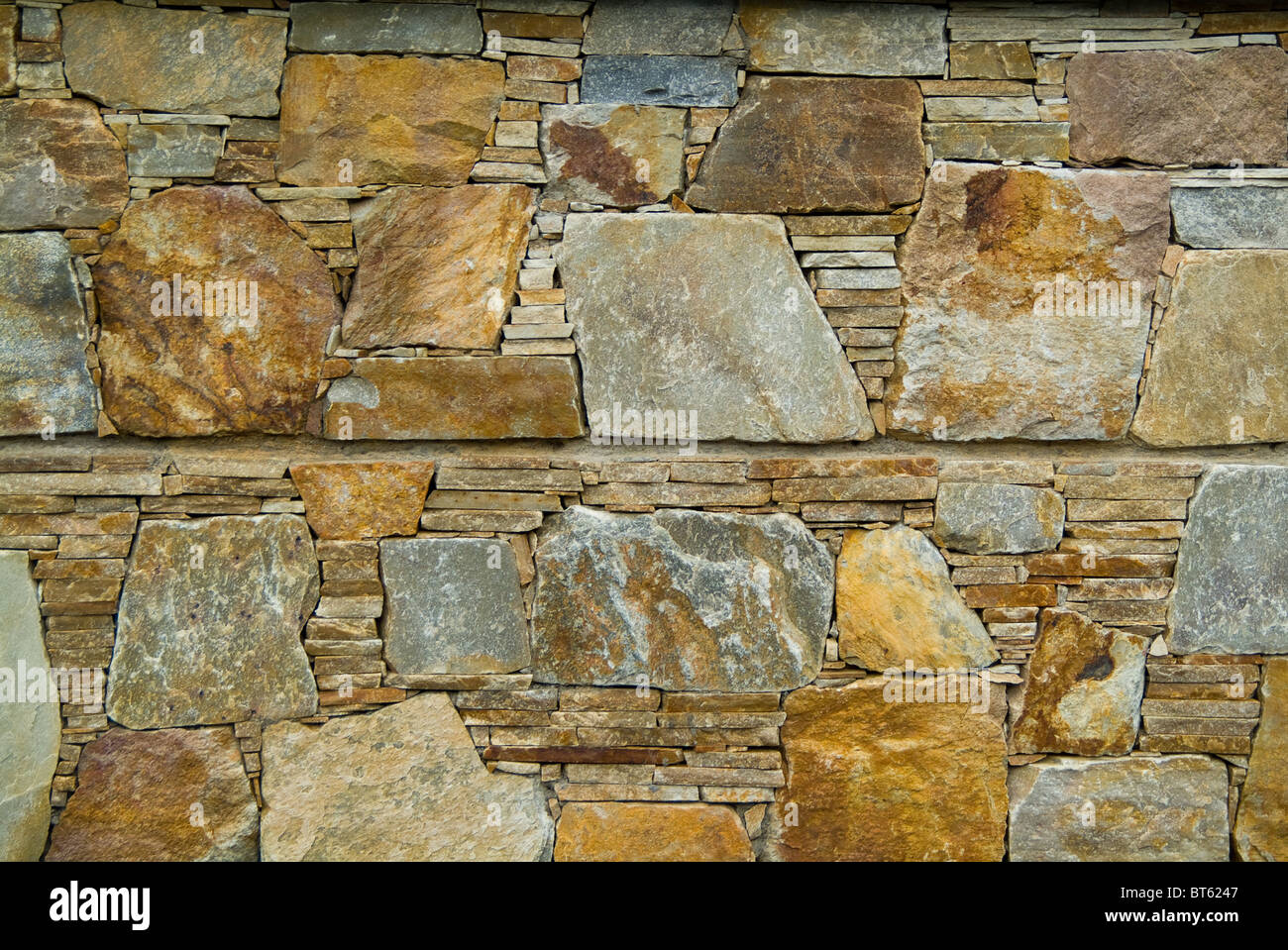 Trockenen Steinmauer südlichen Irland Republik irischen Eire Atlantischen Küste West Grenze Barriere Muster abstrakt, Landwirtschaft, alte, Stockfoto