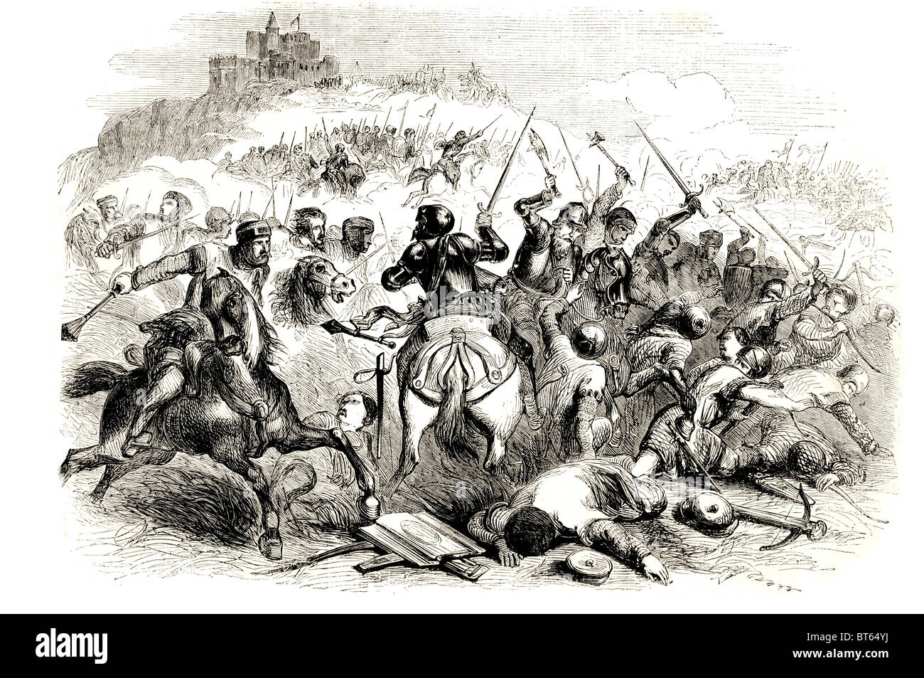 Schlacht von Bannockburn Blàr Allt ein "Bhonnaich-Schottisch-Gälisch 24 Juni 1314 Sieg Kriege der schottischen Unabhängigkeit. Erster Krieg des Sc Stockfoto