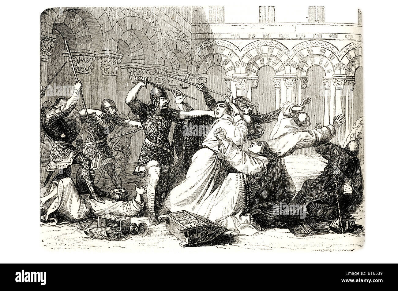 dänische Massaker christliche Priester 793, Viking Lindisfarne