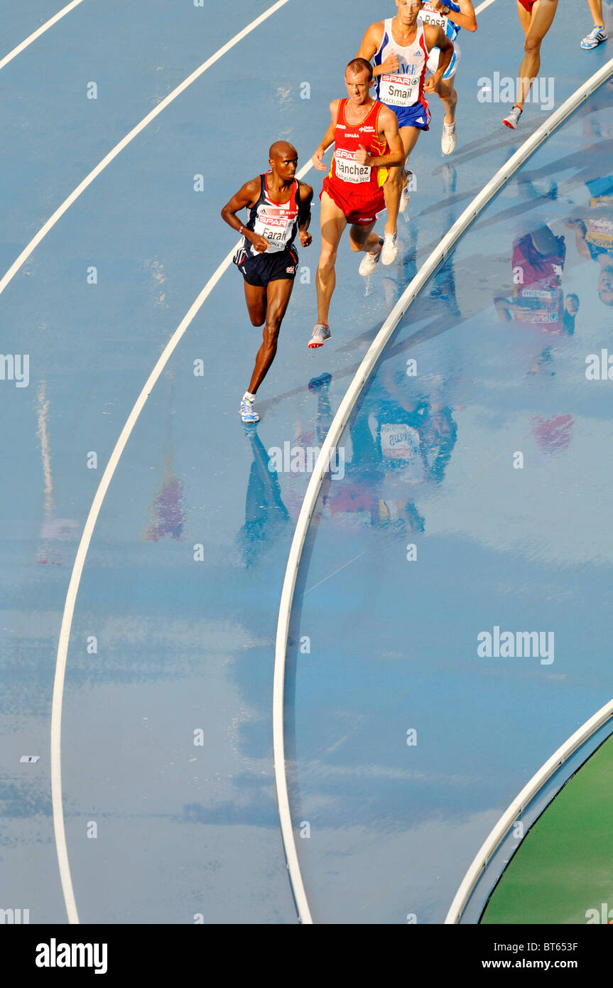 Läufer in Langstreckenrennen in European Athletics Championships 2010 Stockfoto